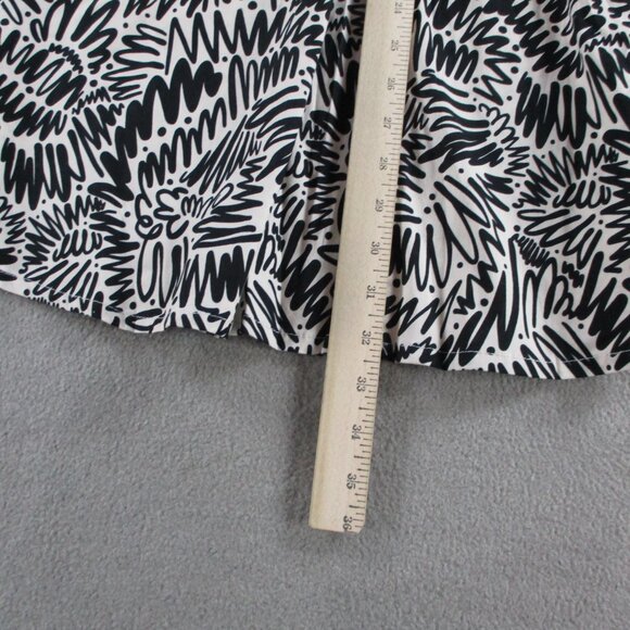 Nooworks Peter Pan Zig Zag Pattern Dress Black Womens Small Sleeveless Vacation - Picture 5 of 7